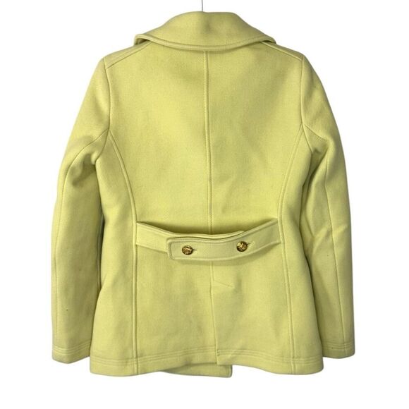 J. Crew Yellow Stadium Cloth By Nello Gori Majesty Wool Peacoat Citron‎ C… - Picture 2 of 9